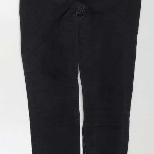 River Island Womens Black Cotton Skinny Jeans Size 12 Regular Zip