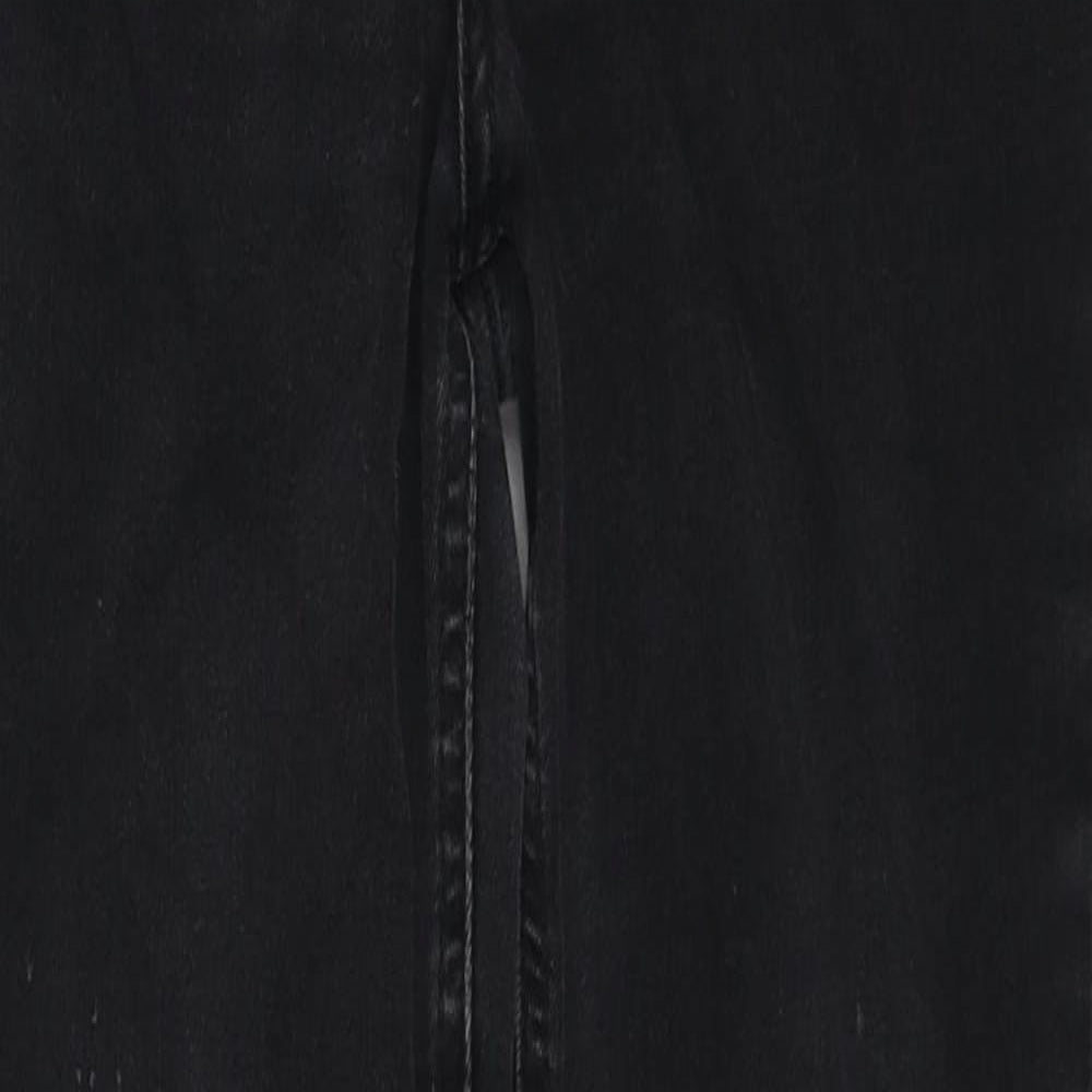 River Island Womens Black Cotton Skinny Jeans Size 12 Regular Zip