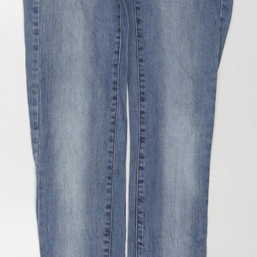 VERO MODA Womens Blue Cotton Skinny Jeans Size 25 in Regular Zip
