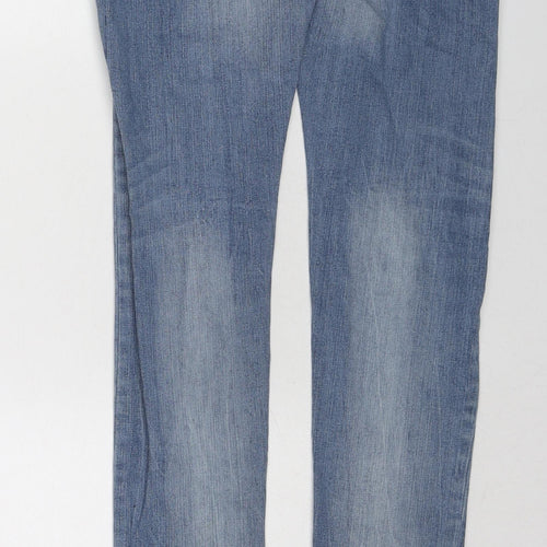 VERO MODA Womens Blue Cotton Skinny Jeans Size 25 in Regular Zip
