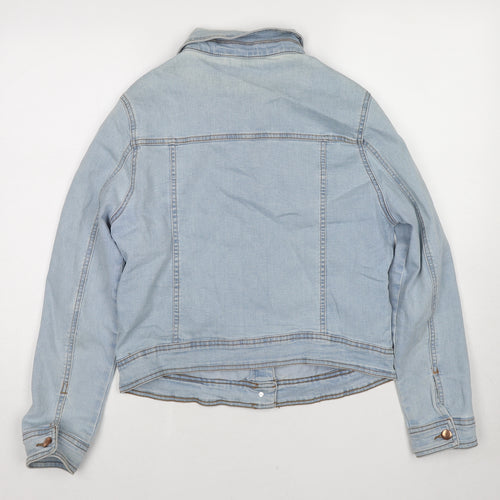 Peacocks Womens Blue Jacket Size 14 Button