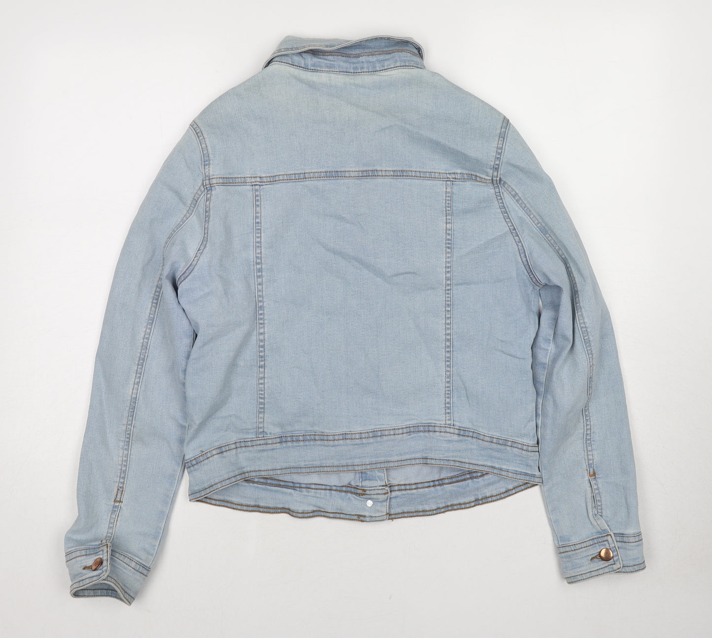 Peacocks Womens Blue Jacket Size 14 Button