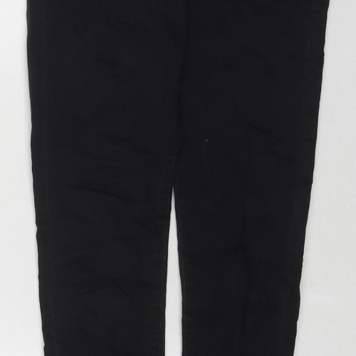 Mango Girls Black Cotton Skinny Jeans Size 11-12 Years Regular Zip