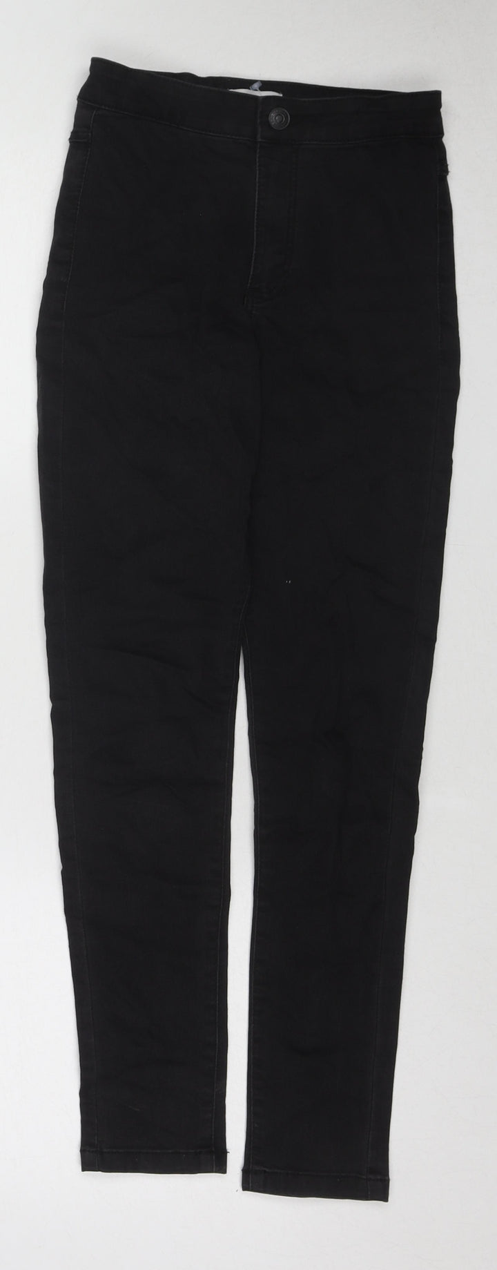 Mango Girls Black Cotton Skinny Jeans Size 11-12 Years Regular Zip
