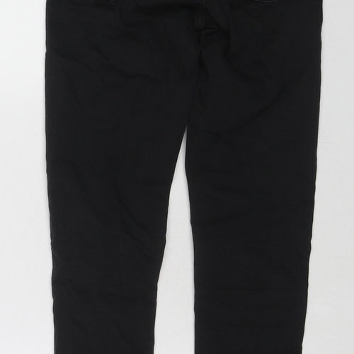 Mango Girls Black Cotton Skinny Jeans Size 11-12 Years Regular Zip