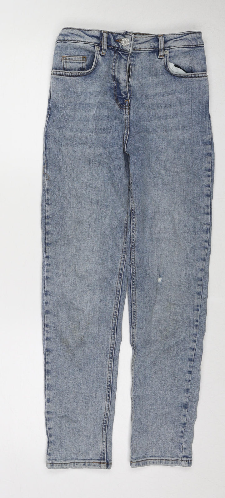 Design Ark Girls Blue Cotton Skinny Jeans Size 11-12 Years Regular Zip