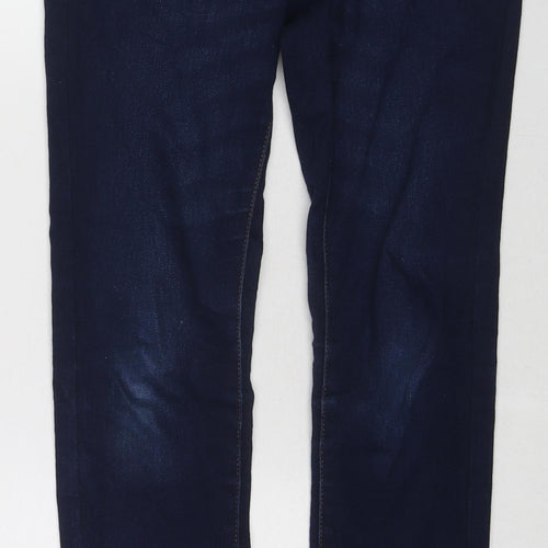 Denim & Co. Womens Blue Cotton Skinny Jeans Size 8 Regular Zip