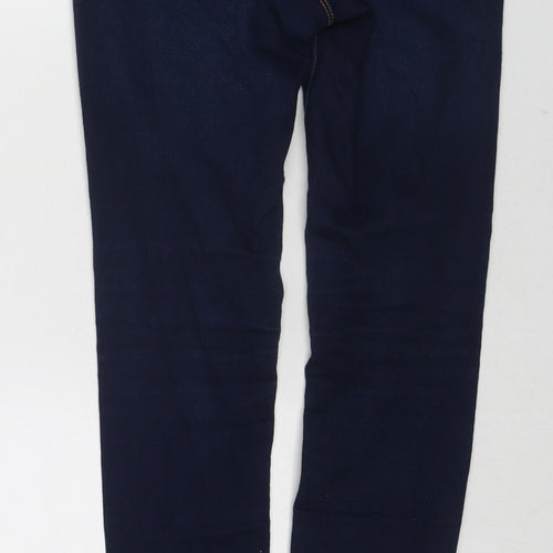 Denim & Co. Womens Blue Cotton Skinny Jeans Size 8 Regular Zip