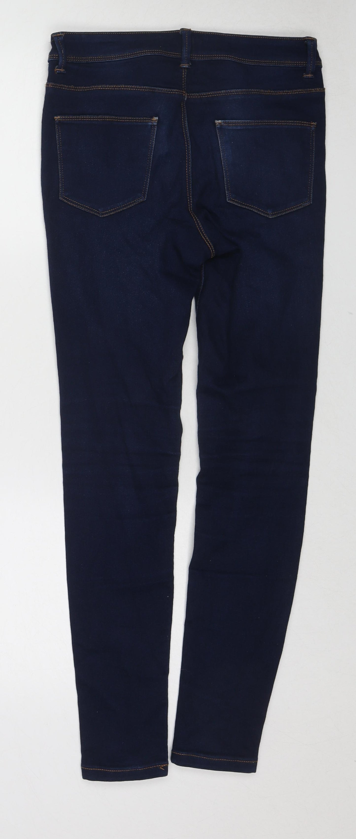 Denim & Co. Womens Blue Cotton Skinny Jeans Size 8 Regular Zip