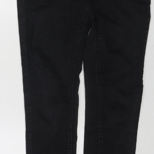Vifille Womens Black Cotton Skinny Jeans Size S Regular Zip