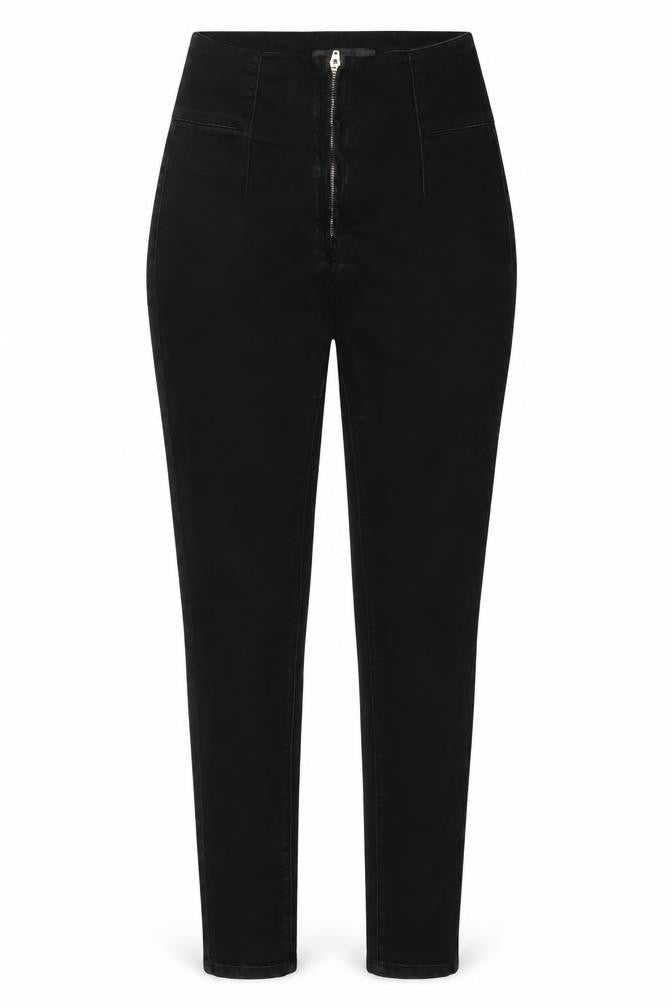 Vifille Womens Black Cotton Skinny Jeans Size S Regular Zip