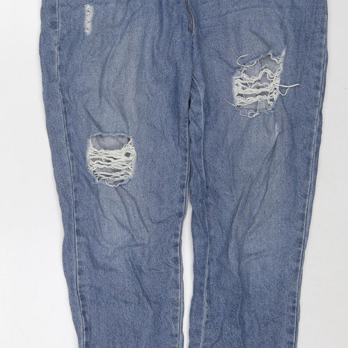 Candy Girls Blue Cotton Skinny Jeans Size 16 Years Regular Zip - Distressed