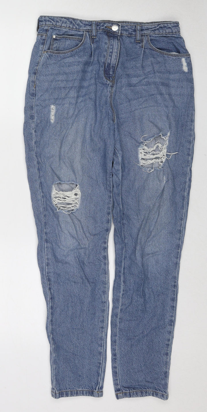 Candy Girls Blue Cotton Skinny Jeans Size 16 Years Regular Zip - Distressed