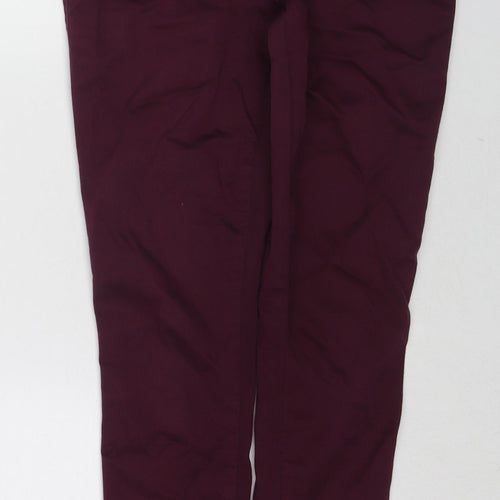 NEXT Womens Purple Cotton Straight Jeans Size 10 Regular Zip