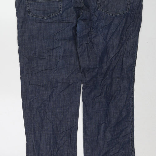 Bruhl Mens Blue Cotton Straight Jeans Size 40 in Regular Zip