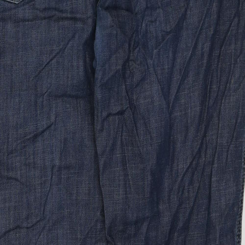 Bruhl Mens Blue Cotton Straight Jeans Size 40 in Regular Zip
