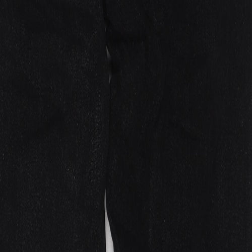 PRETTYLITTLETHING Womens Black Cotton Straight Jeans Size 6 Regular Zip