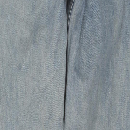 Lotd Womens Blue Cotton Straight Jeans Size 6 Regular Zip