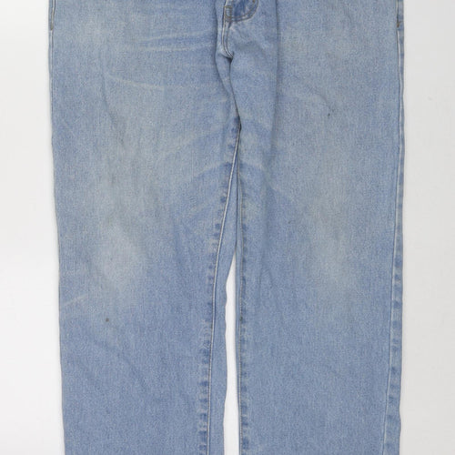 Blue Circle Mens Blue Cotton Straight Jeans Size 38 in Regular Zip