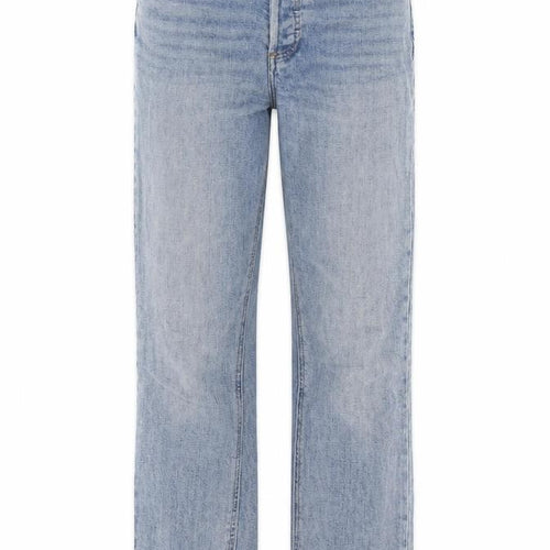 Denim Forum Womens Blue Cotton Straight Jeans Size 25 in Regular Zip