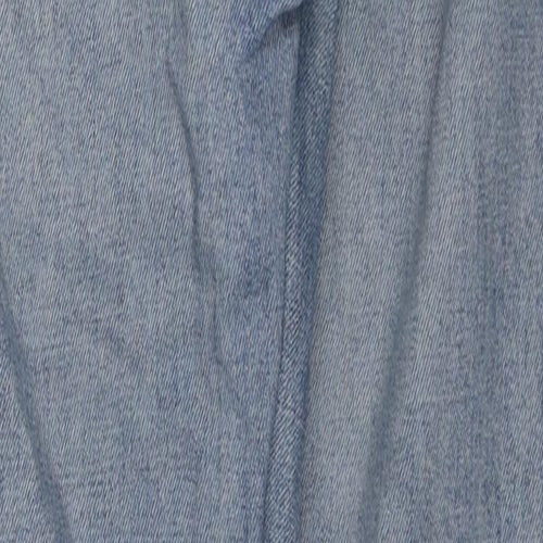 Denim Forum Womens Blue Cotton Straight Jeans Size 25 in Regular Zip