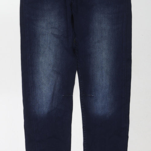 H&M Boys Blue Cotton Skinny Jeans Size 14-15 Years Regular Zip