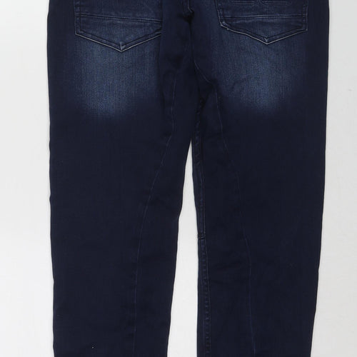 H&M Boys Blue Cotton Skinny Jeans Size 14-15 Years Regular Zip