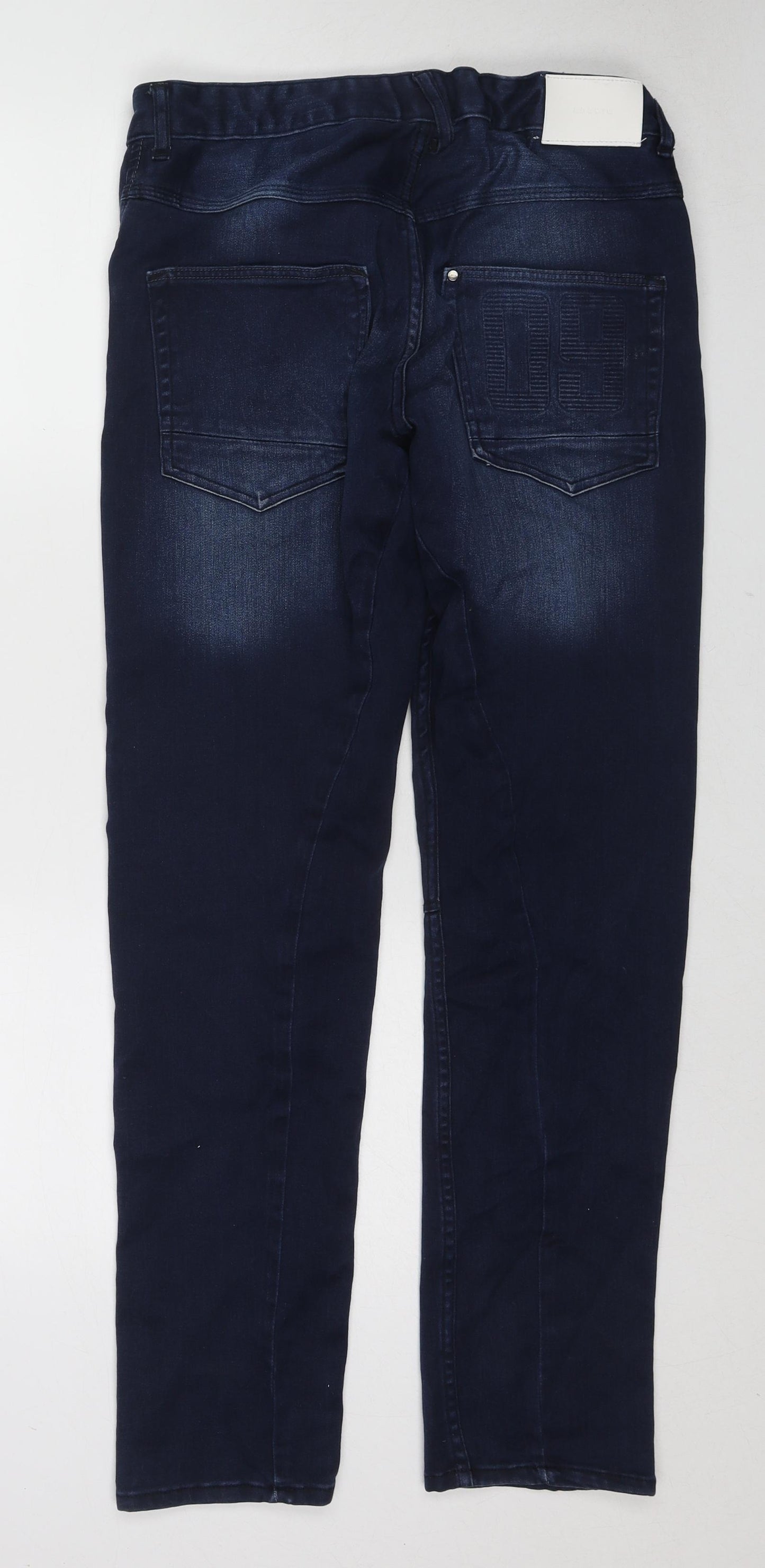 H&M Boys Blue Cotton Skinny Jeans Size 14-15 Years Regular Zip