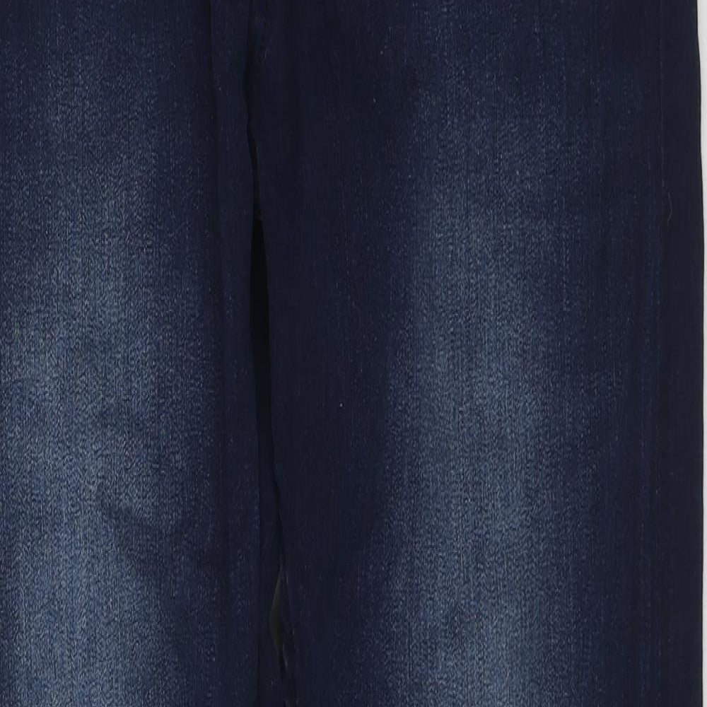 H&M Boys Blue Cotton Skinny Jeans Size 14-15 Years Regular Zip