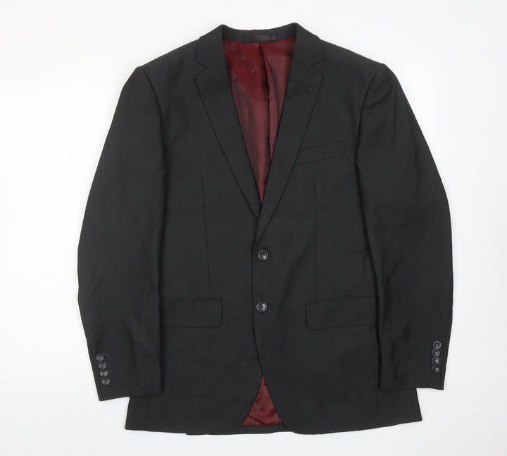 Marc Darcy Mens Grey Polyester Jacket Suit Jacket Size 40 Regular