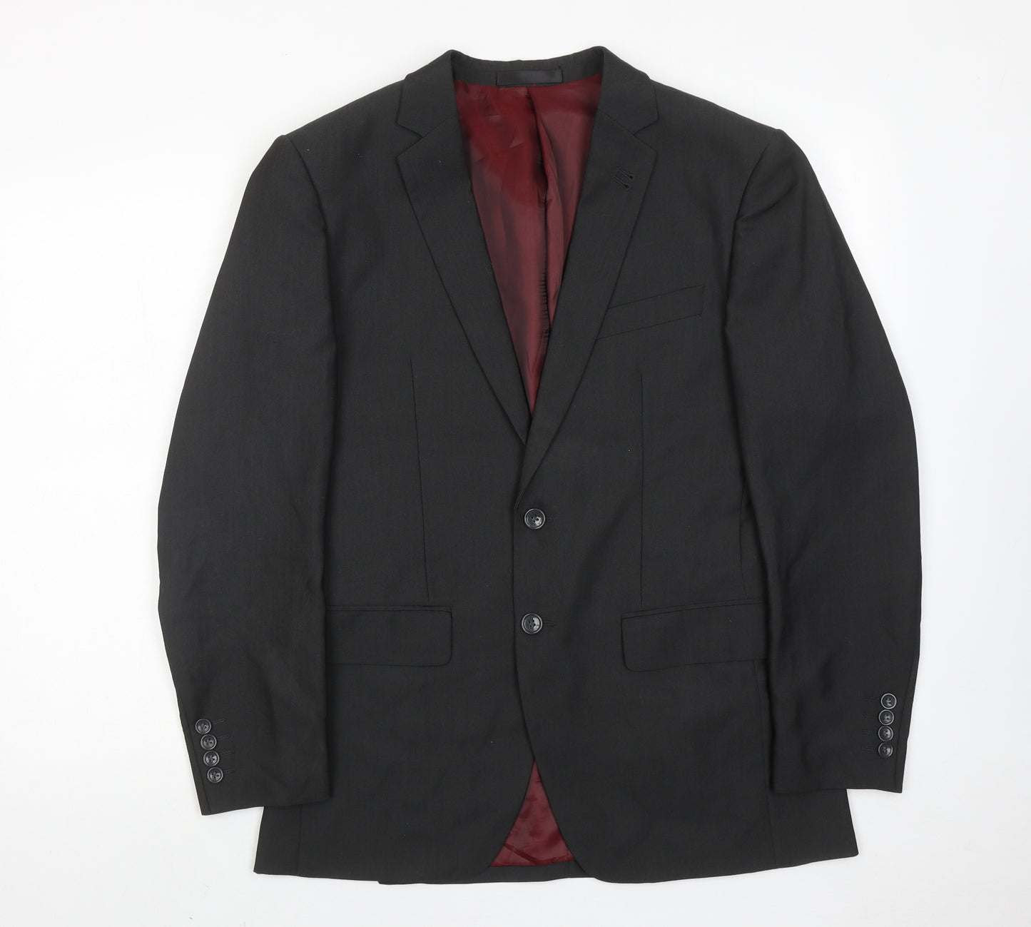 Marc Darcy Mens Grey Polyester Jacket Suit Jacket Size 40 Regular