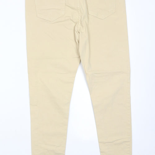 Sinners Womens Beige Cotton Skinny Jeans Size 32 in Regular Zip