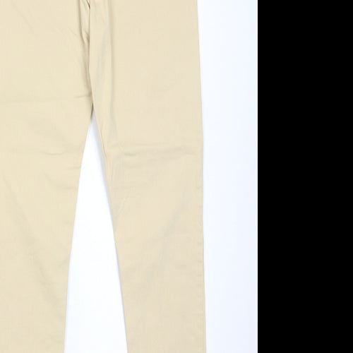 Sinners Womens Beige Cotton Skinny Jeans Size 32 in Regular Zip