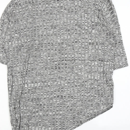 Apricot Womens Grey Geometric Polyester Basic Blouse Size 10 Roll Neck