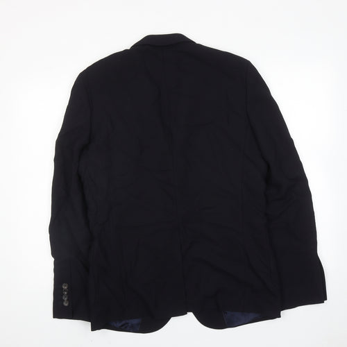 Reiss Mens Blue Cotton Jacket Suit Jacket Size 40 Regular