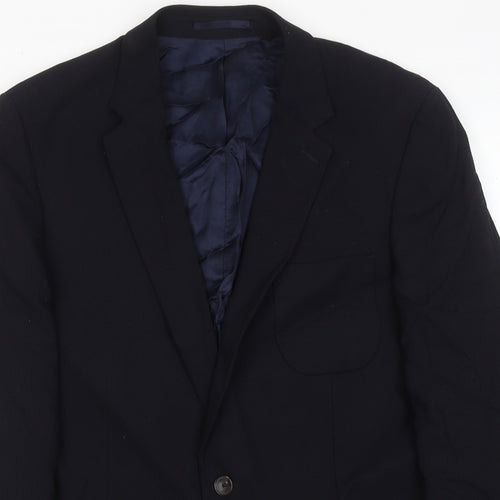 Reiss Mens Blue Cotton Jacket Suit Jacket Size 40 Regular