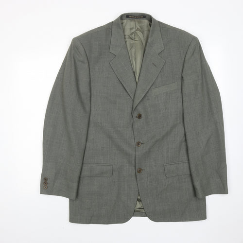 Marks and Spencer Mens Green Wool Jacket Suit Jacket Size 40 Regular