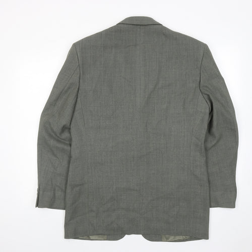 Marks and Spencer Mens Green Wool Jacket Suit Jacket Size 40 Regular
