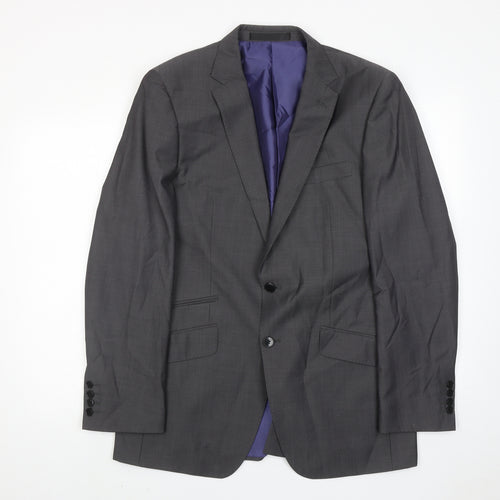 Autograph Mens Grey Wool Jacket Suit Jacket Size 40 Regular