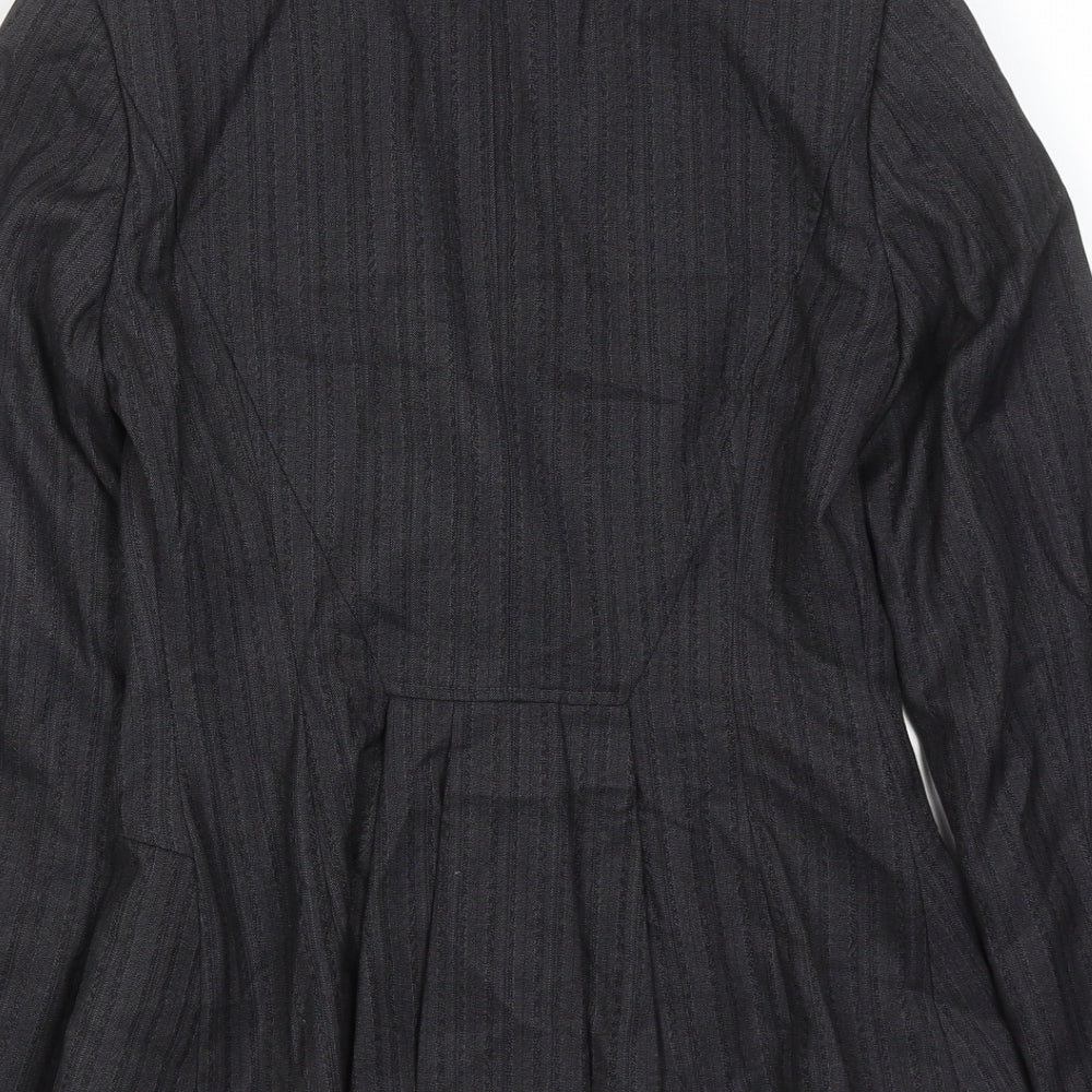 NEXT Womens Grey Striped Polyester Jacket Suit Jacket Size 6