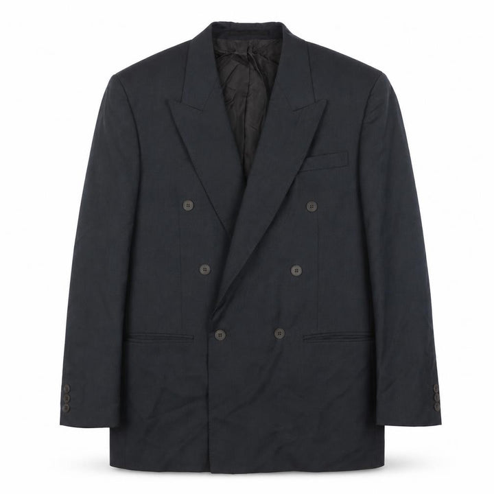 Designer Collection Mens Grey Wool Jacket Suit Jacket Size 40 Regular