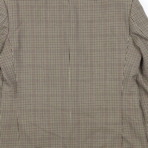 Mr Harry Mens Brown Geometric Polyester Jacket Blazer Size 40 Regular