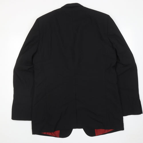 Kartell Mens Black Wool Jacket Suit Jacket Size 44 Regular