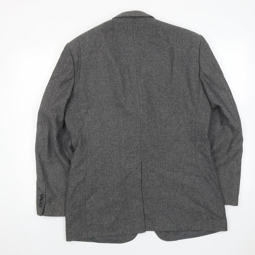 Greenwoods Mens Grey Wool Jacket Suit Jacket Size 38 Regular
