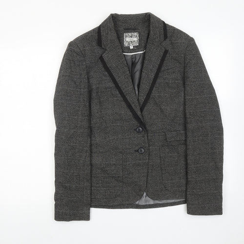 NEXT Womens Grey Polyester Jacket Suit Jacket Size 10