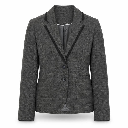 Front view of Next women’s grey polyester jacket suit jacket, size UK 10