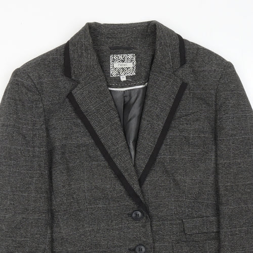 NEXT Womens Grey Polyester Jacket Suit Jacket Size 10