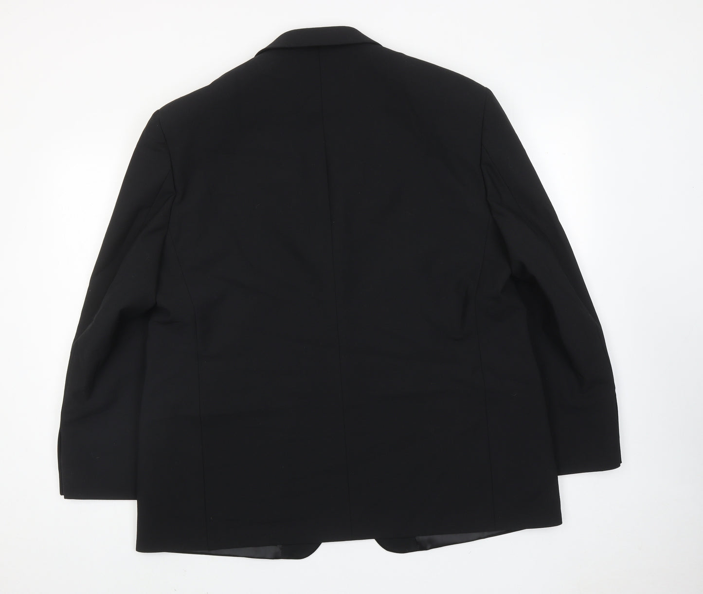 Marks and Spencer Mens Black Wool Tuxedo Suit Jacket Size 44 Regular