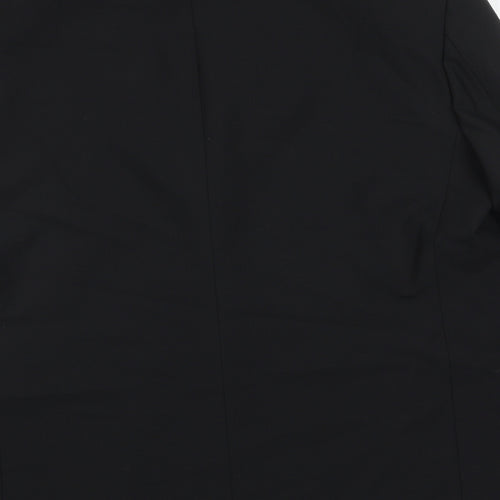 Marks and Spencer Mens Black Wool Tuxedo Suit Jacket Size 44 Regular