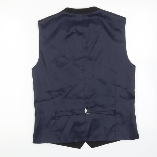 NEXT Mens Blue Polyester Jacket Suit Waistcoat Size 38 Regular